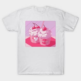 The cute pink cherry cupcakes T-Shirt